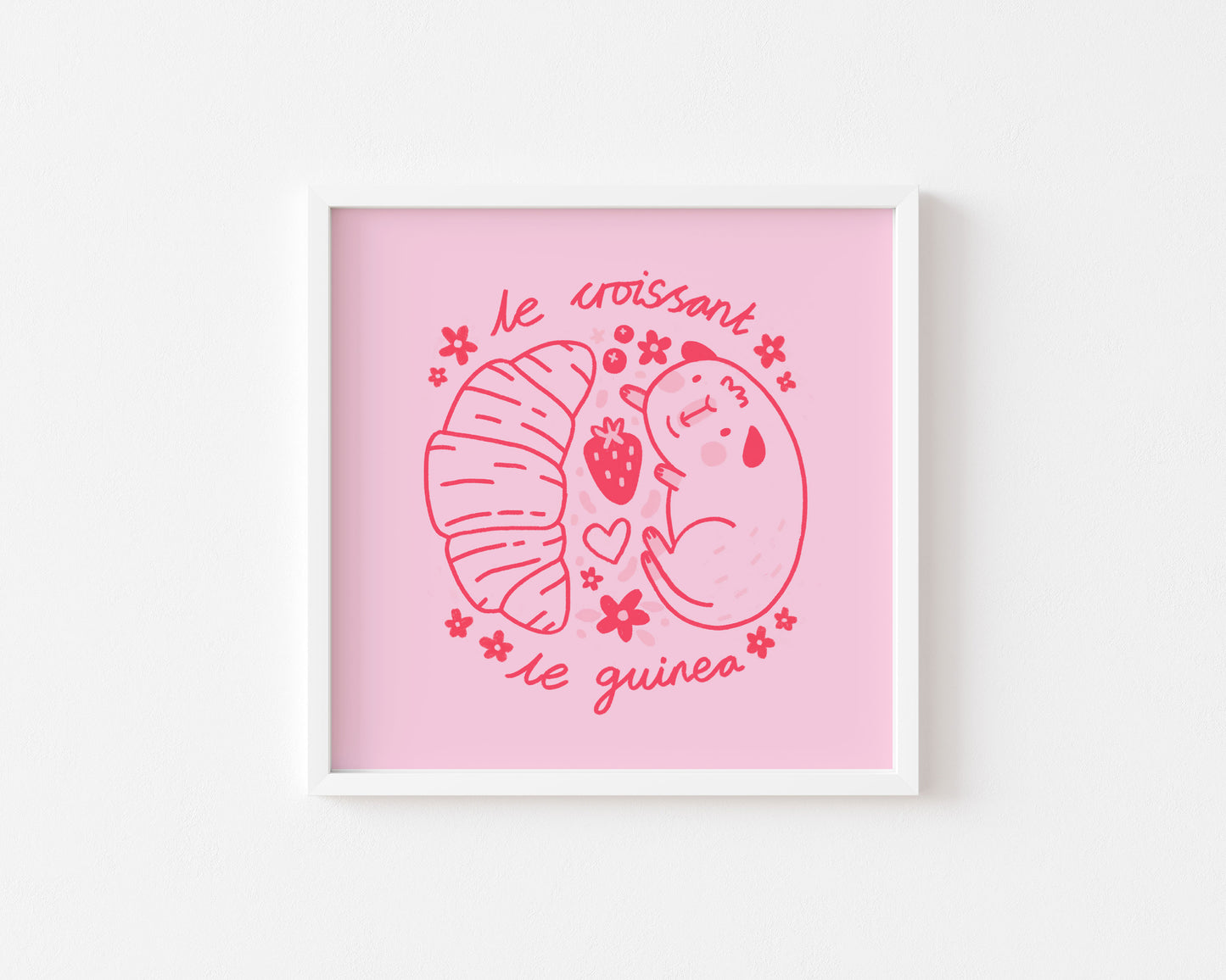 Guinea Pig Le Croissant | 8x8"