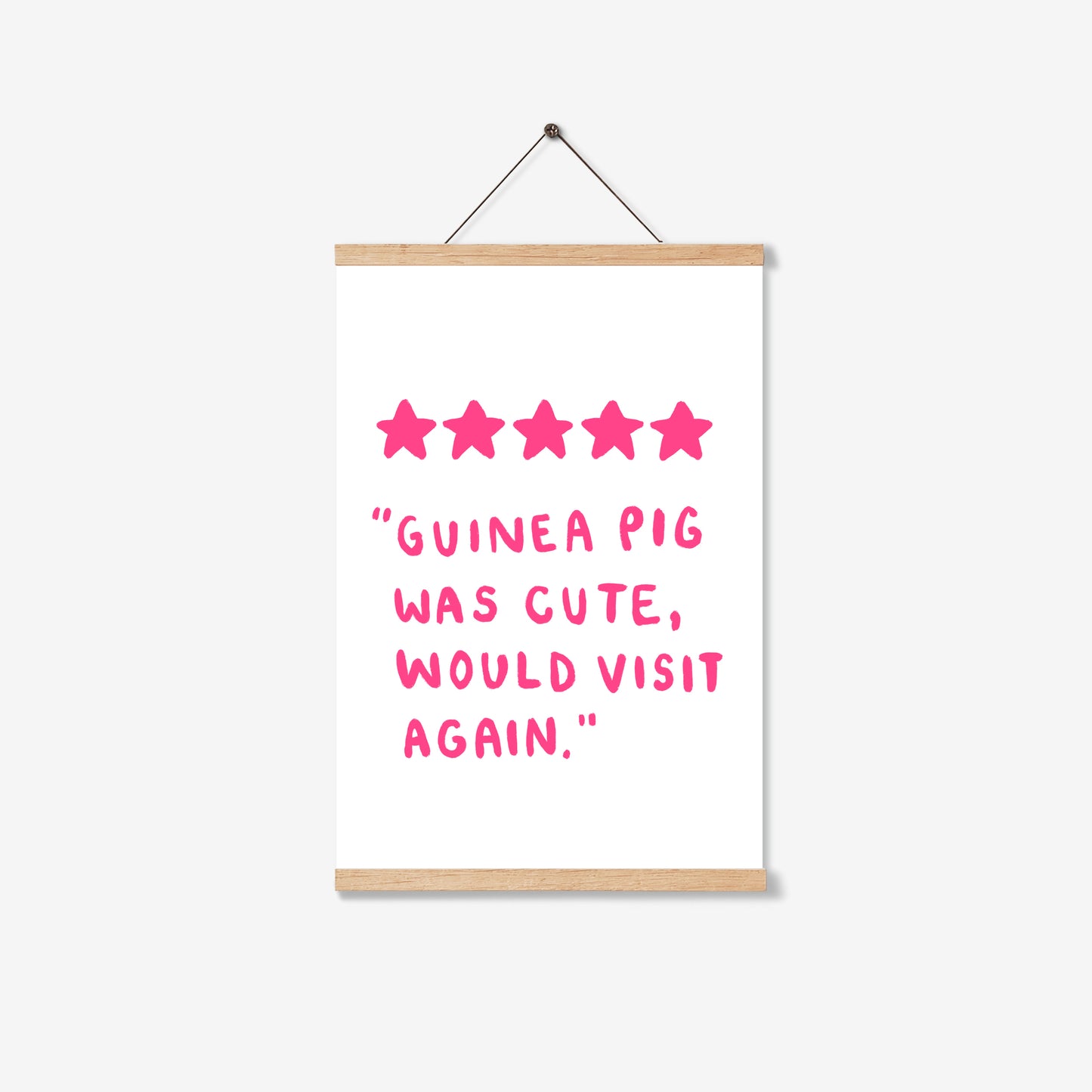 5 Star Guinea Pig Review Print | A4