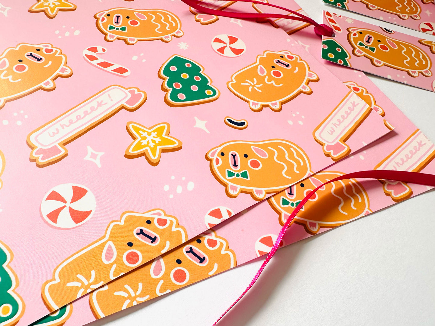 Gingerbread Guinea Pig Christmas Gift Wrap