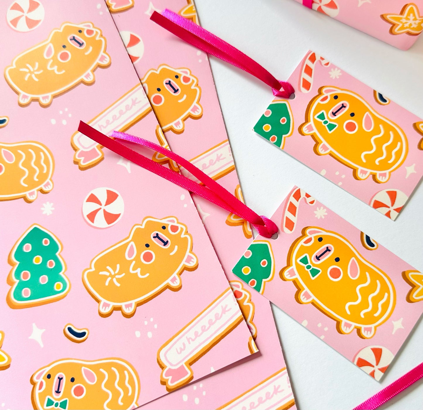 Gingerbread Guinea Pig Christmas Gift Wrap