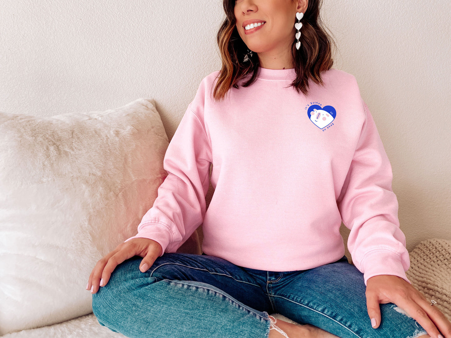 B Grade | Pink It's Guinea Be Okay Sweatshirt