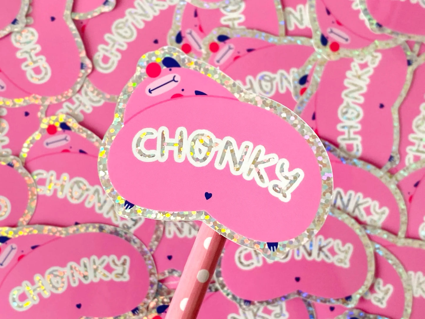 Glitter Chonky Guinea Pig Sticker