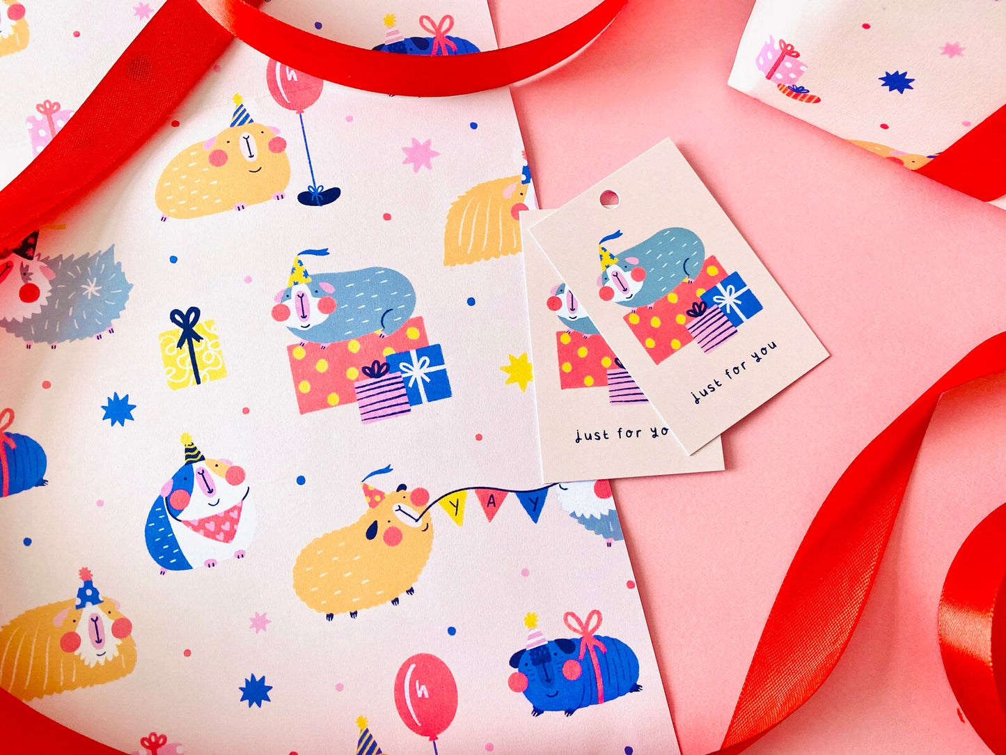Guinea Pig Party Gift Wrap