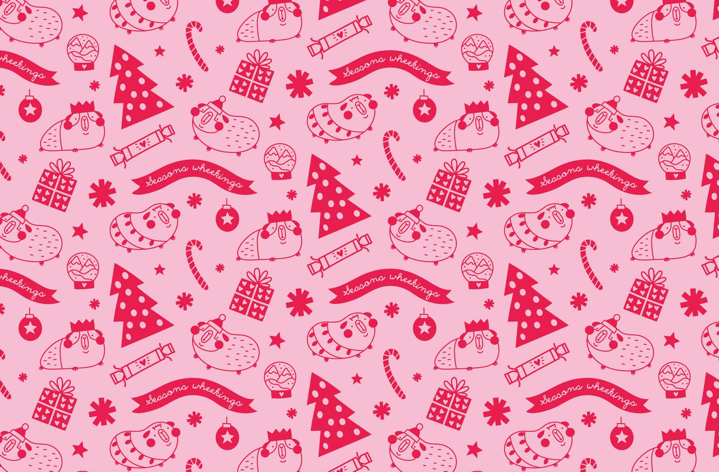 Guinea Pig Seasons Wheekings Gift Wrap
