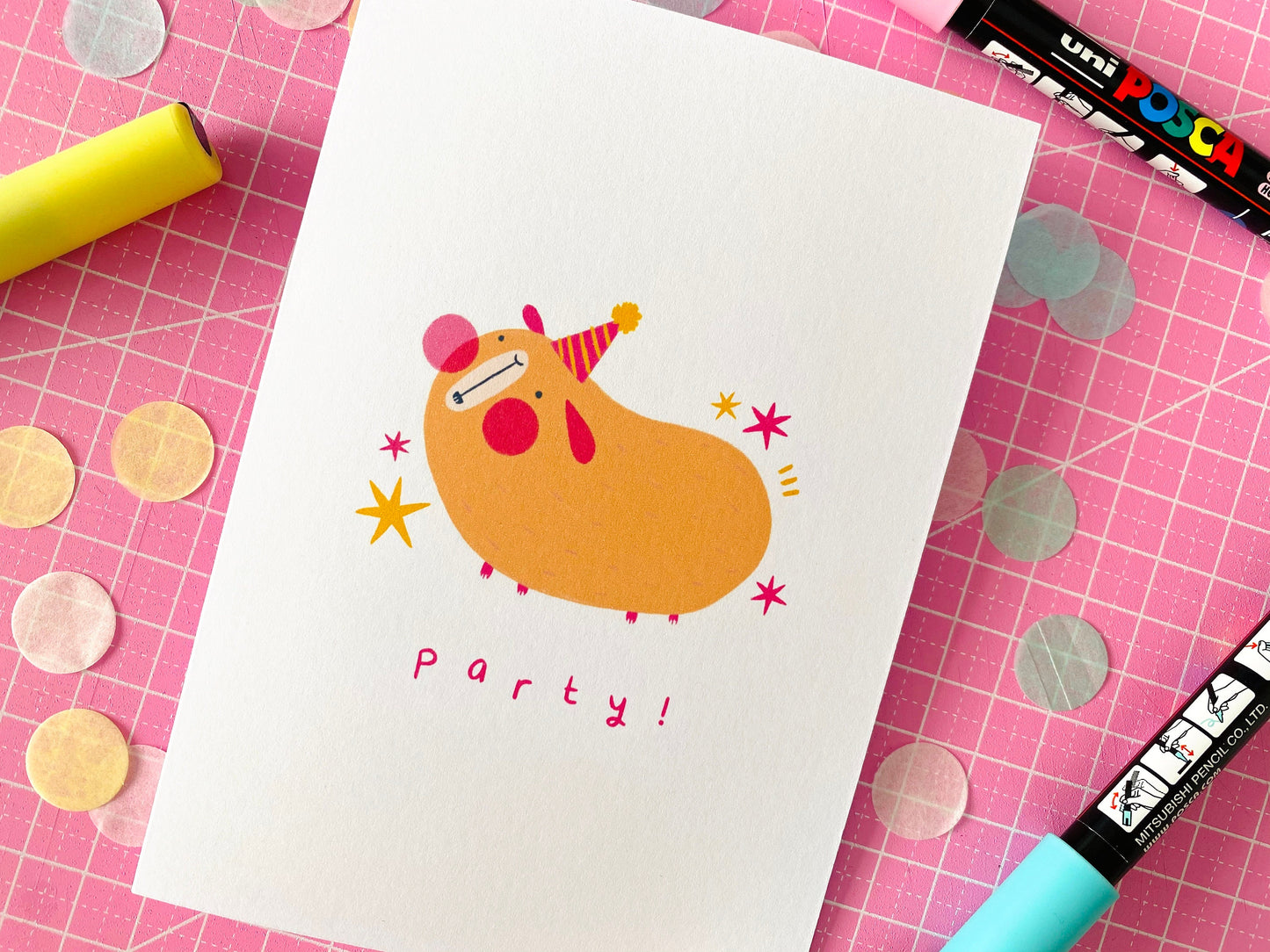 Party! Guinea Pig Greeting Card | A6