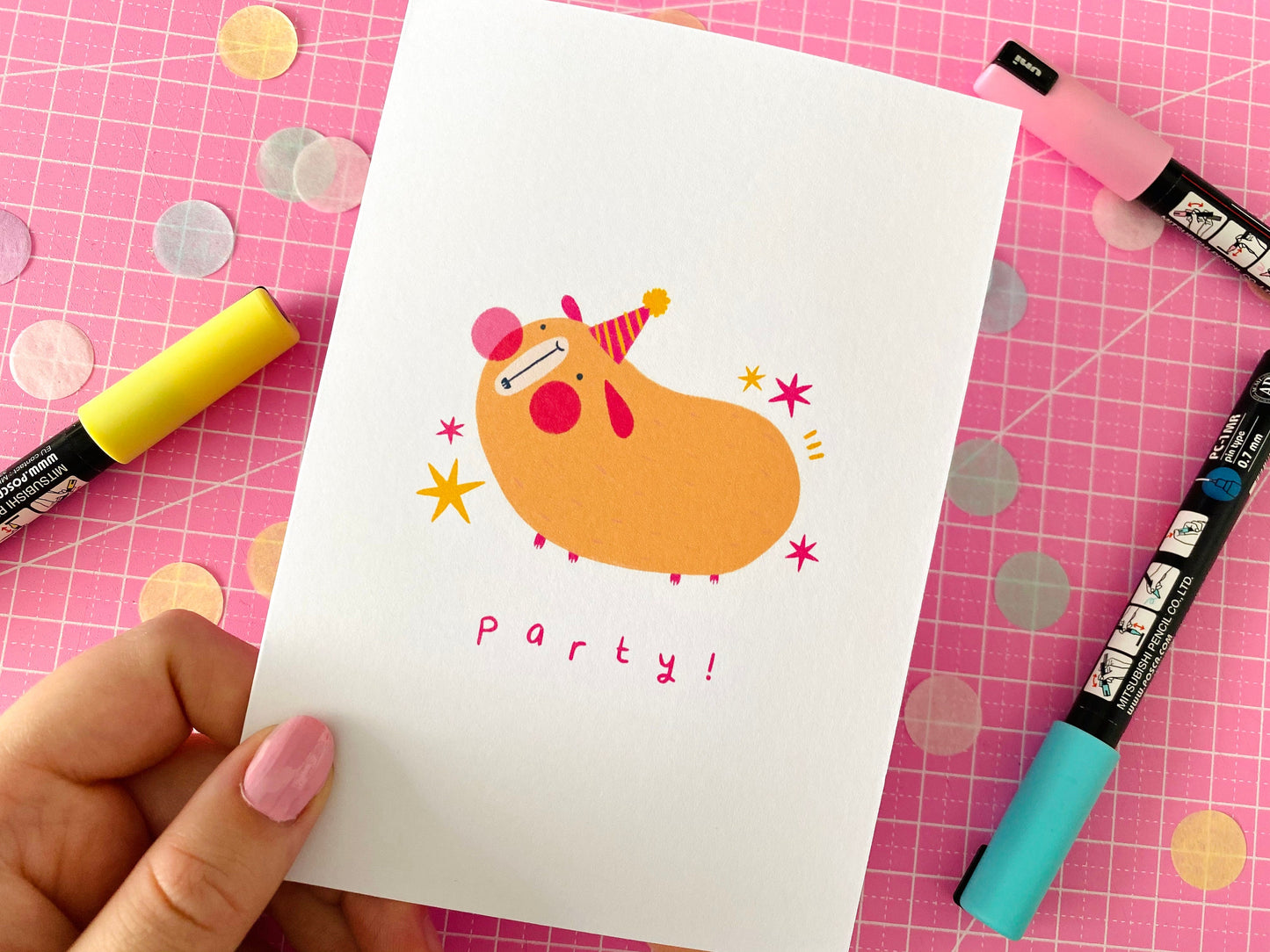 Party! Guinea Pig Greeting Card | A6