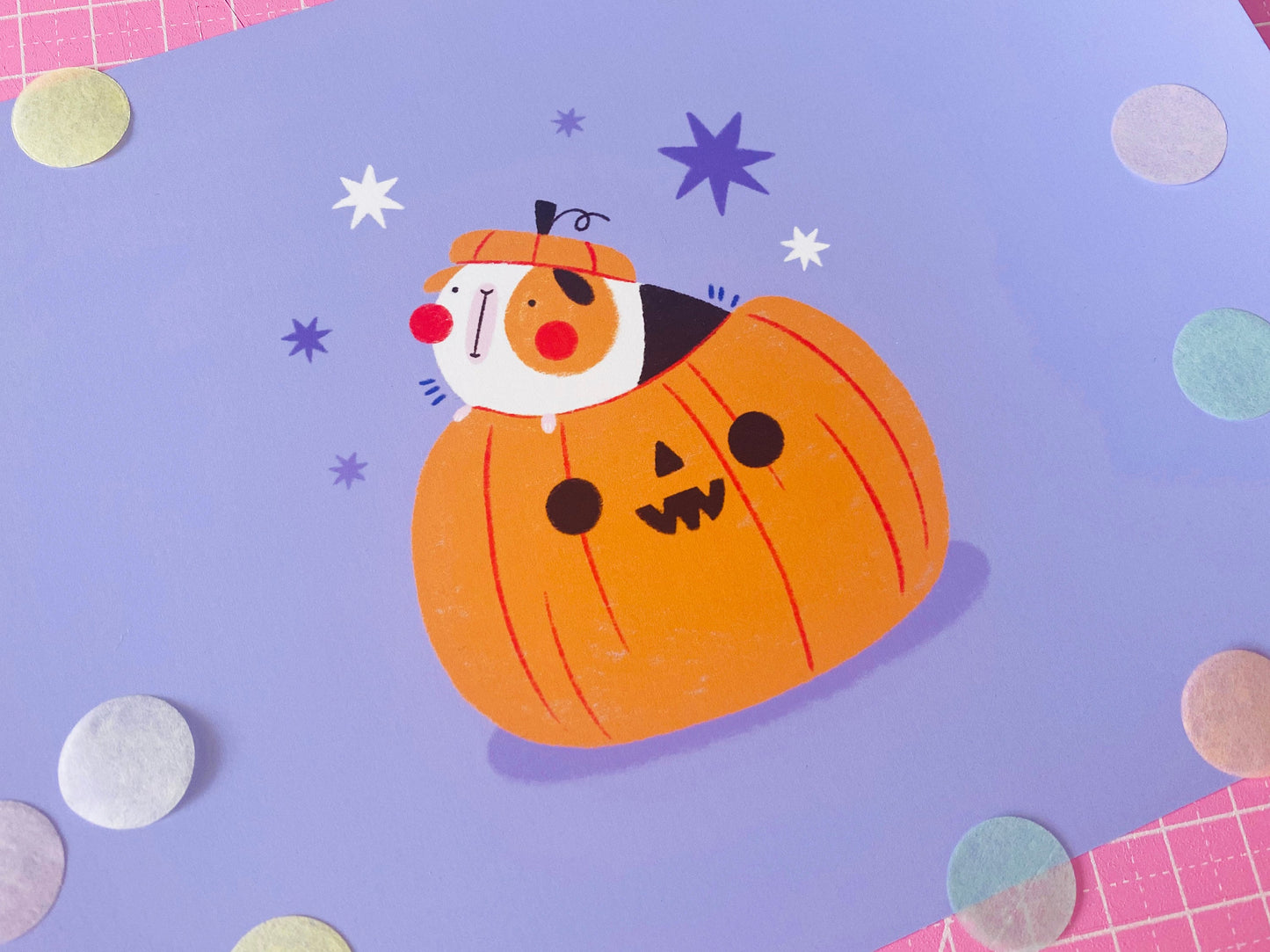 Halloween Guinea Pig Print | A5