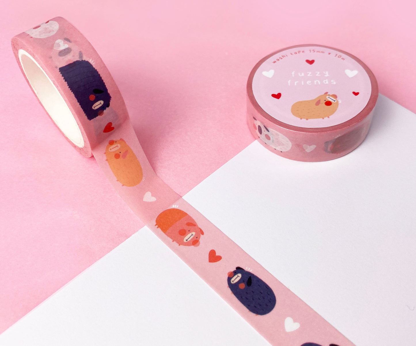Pink Mixed Guinea Pig Washi Tape