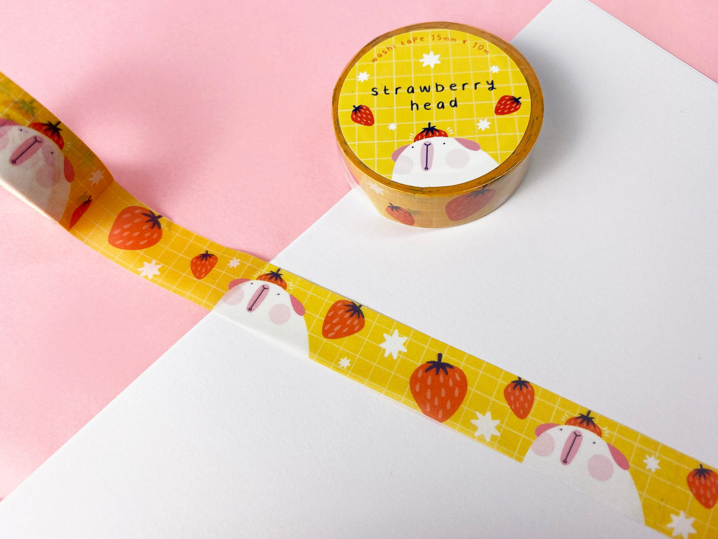 Guinea Pig Strawberry Head Washi Tape