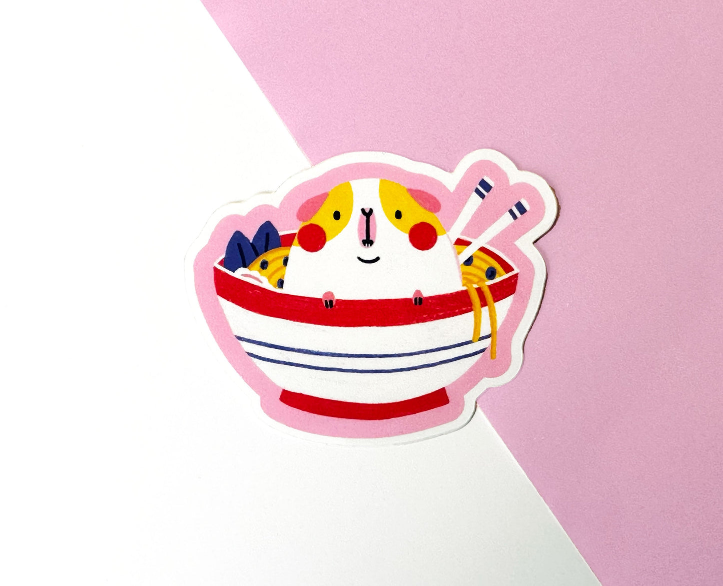 Guinea Pig Ramen Noodle Sticker