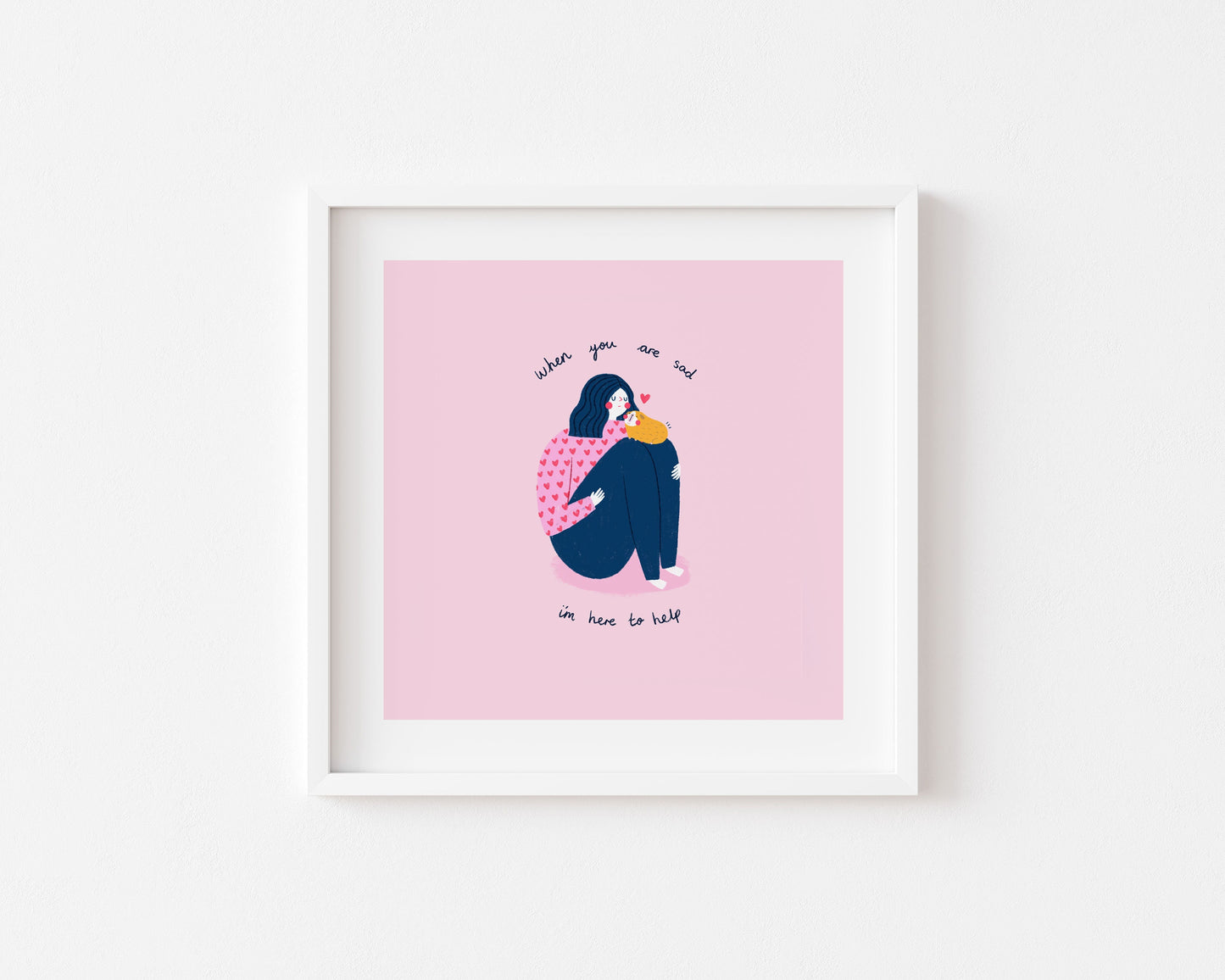 Here To Help Guinea Pig Print | 8x8"