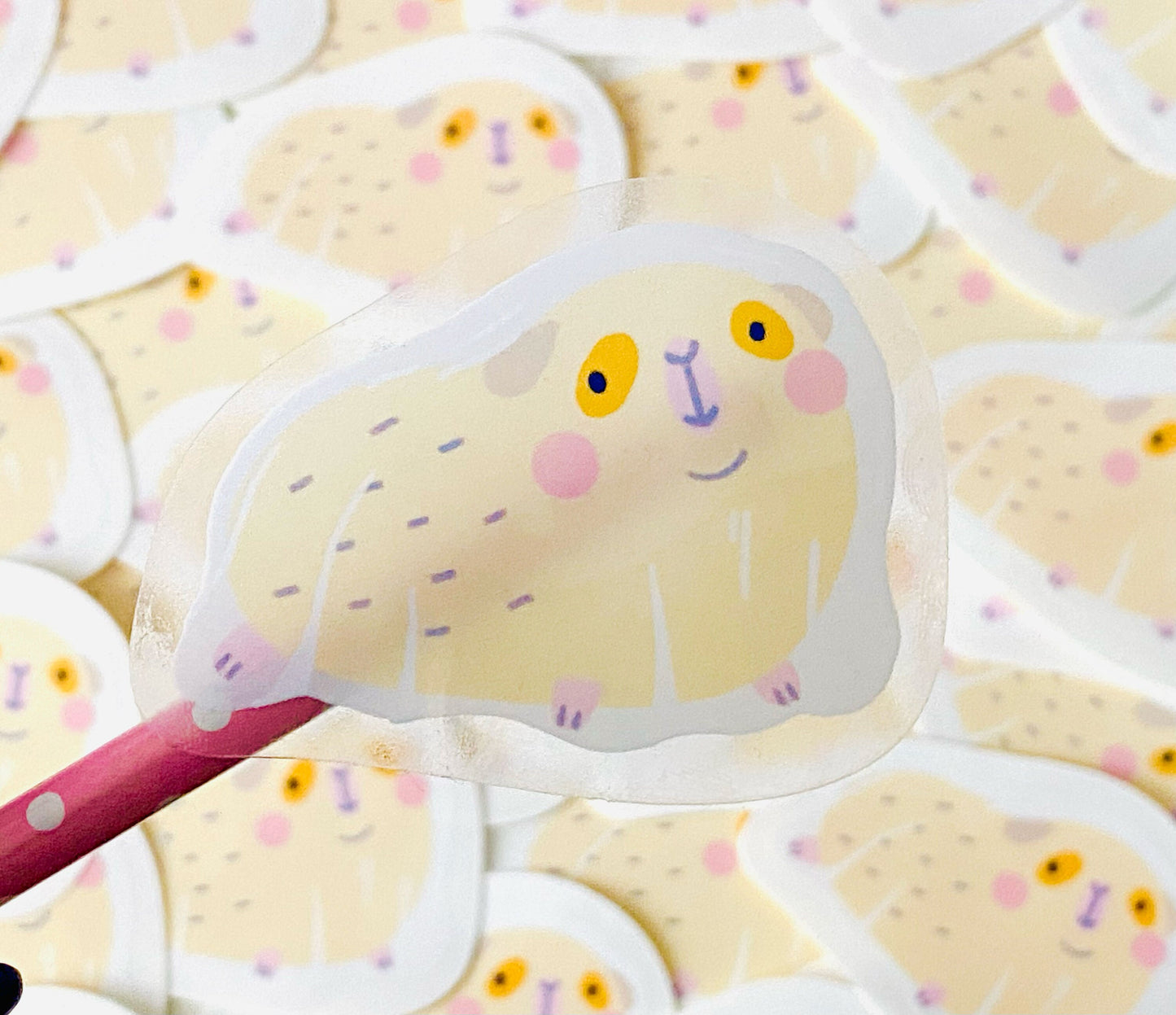Guinea Pig Transparent Ghost Sticker