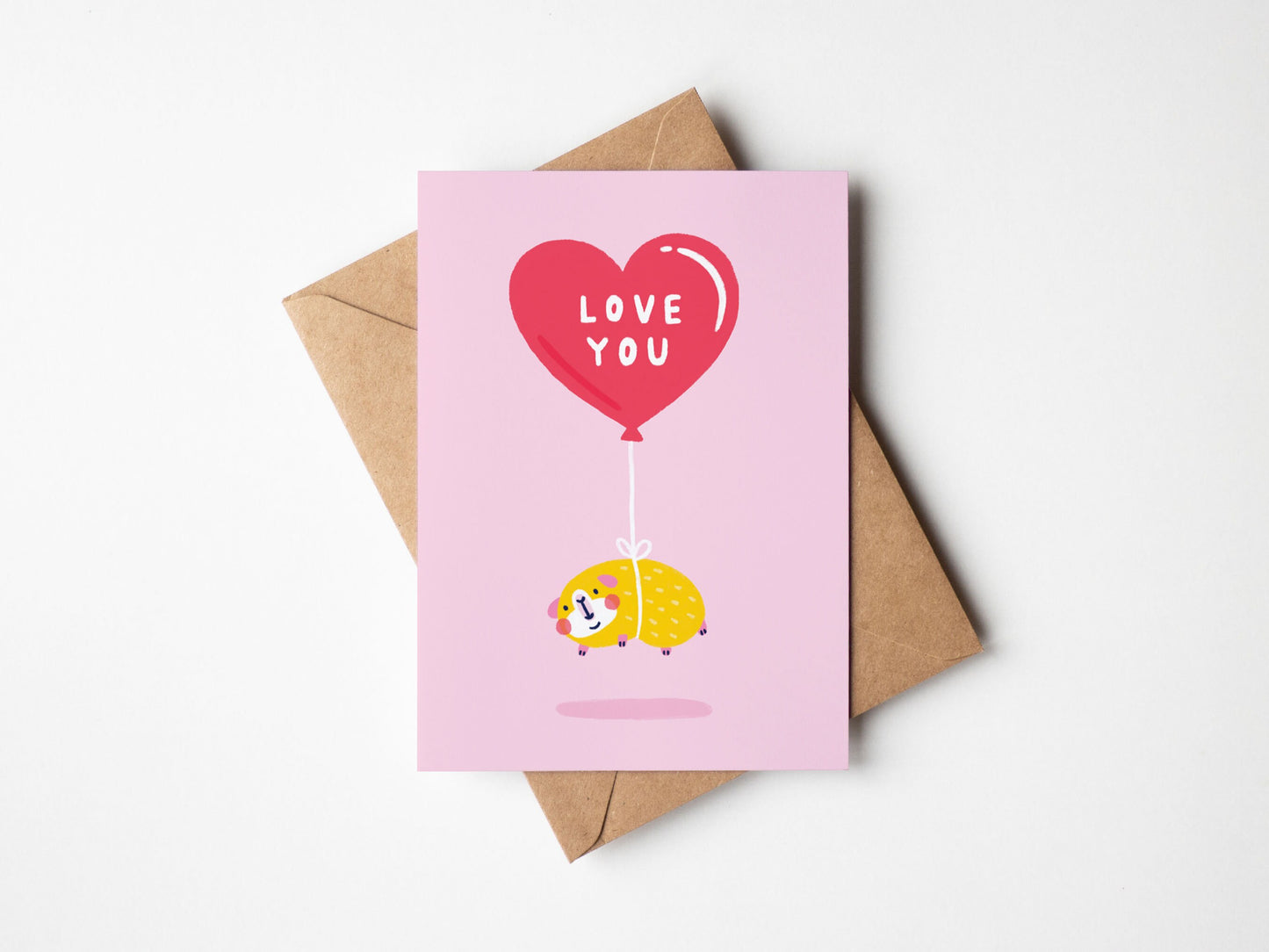 Guinea Pig Balloon Card | A6