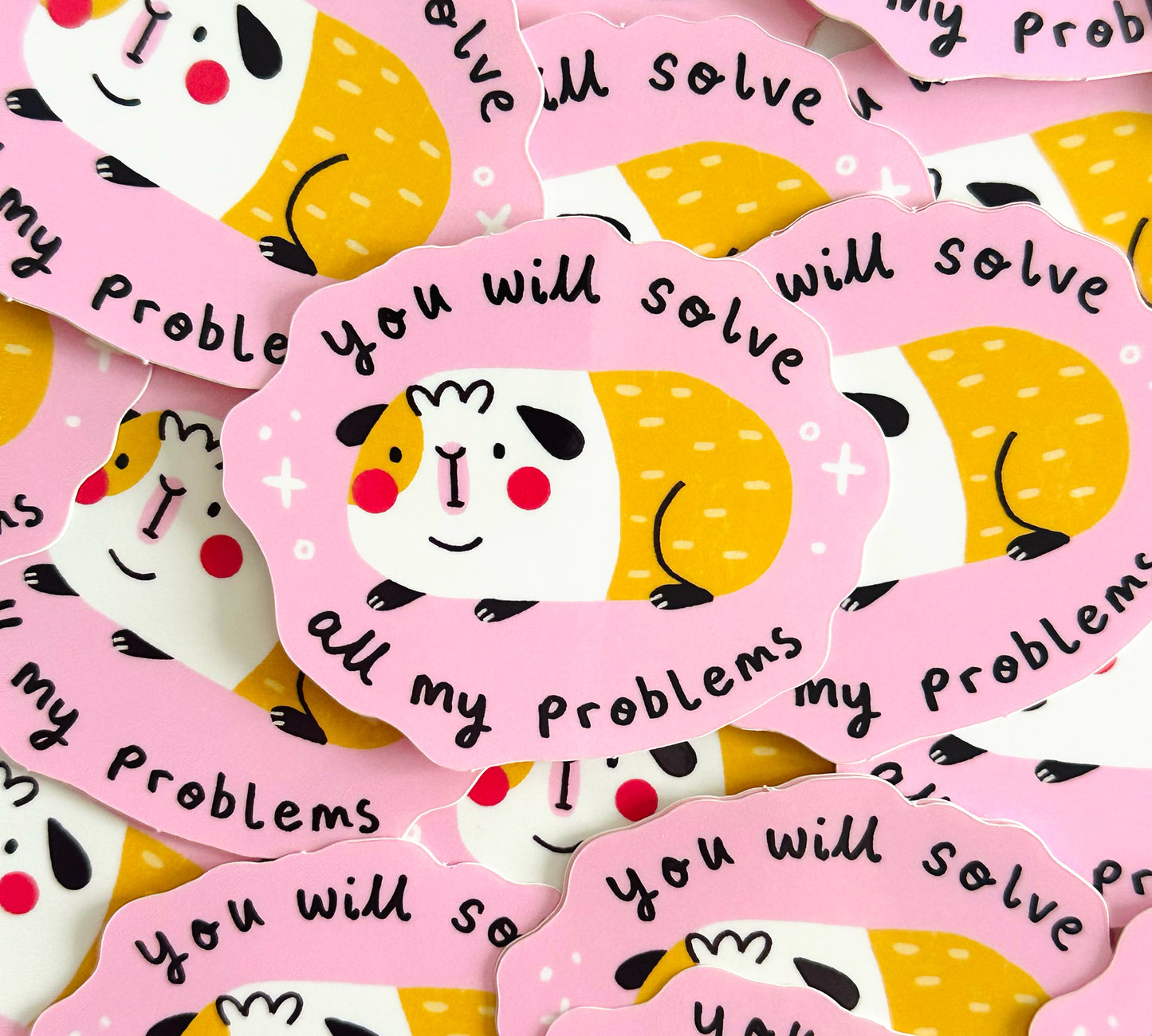 Guinea Pig 'You Will Solve All My Problems' Sticker