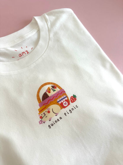 OFF WHITE Guinea Pignic Basket Cotton T-shirt