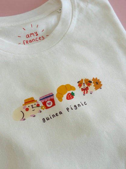OFF WHITE Guinea Pignic Friends Cotton T-shirt