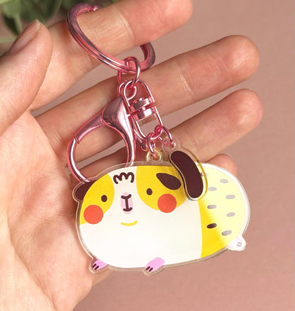 Acrylic Guinea Pig Keychain
