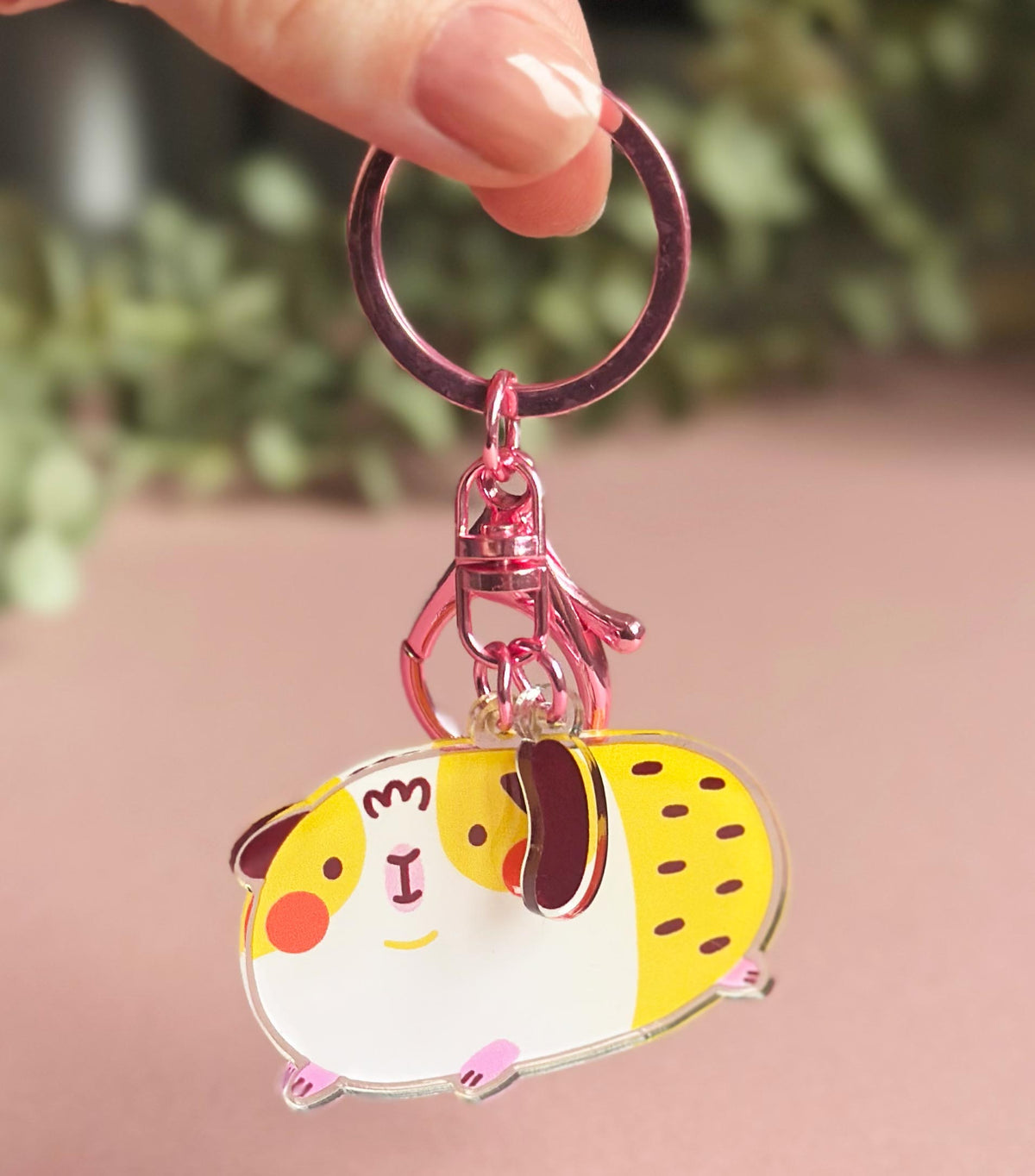 Acrylic Guinea Pig Keychain