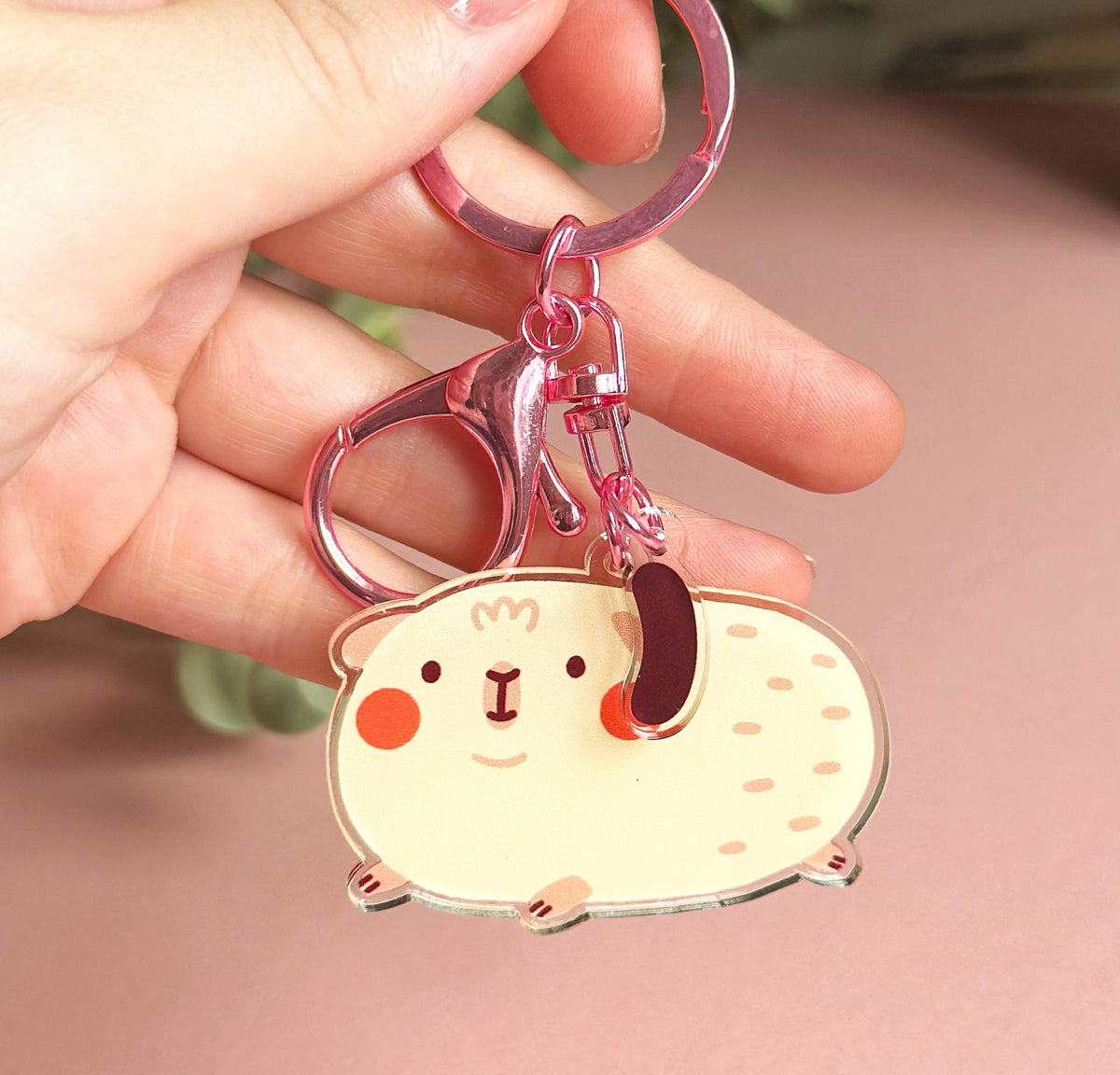 Acrylic Guinea Pig Keychain