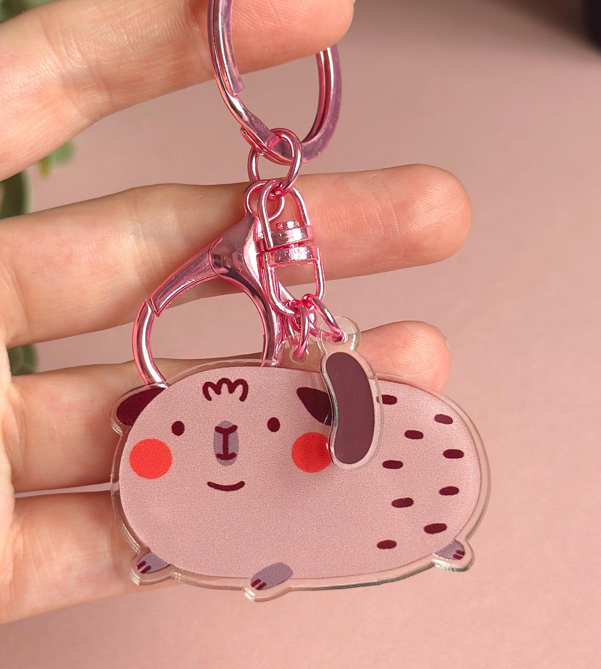 Acrylic Guinea Pig Keychain