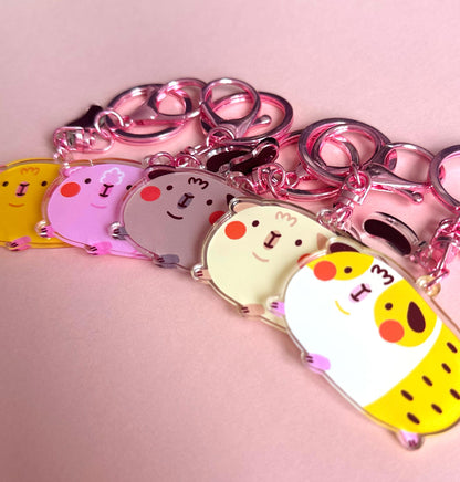 Acrylic Guinea Pig Keychain