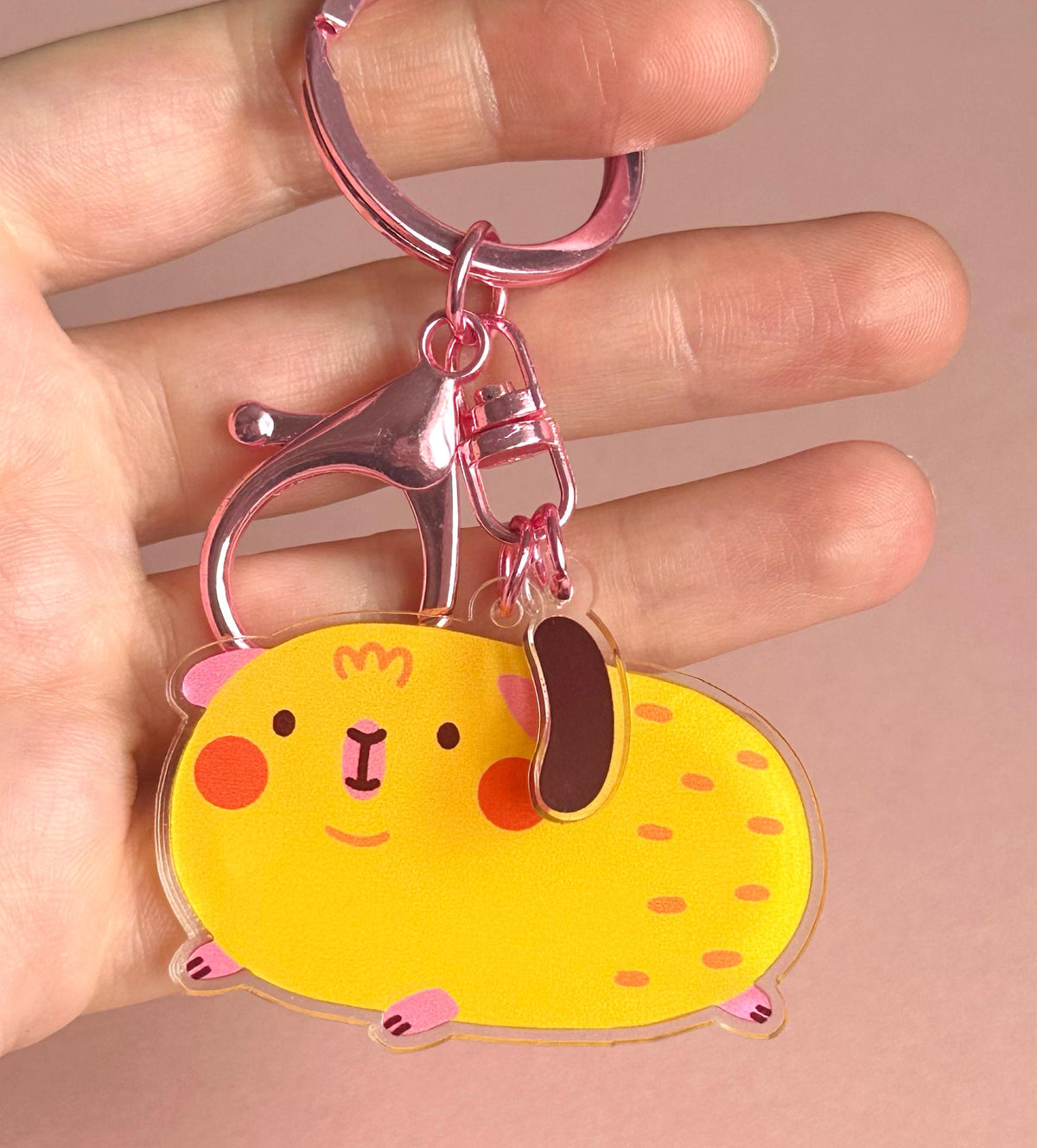 Acrylic Guinea Pig Keychain