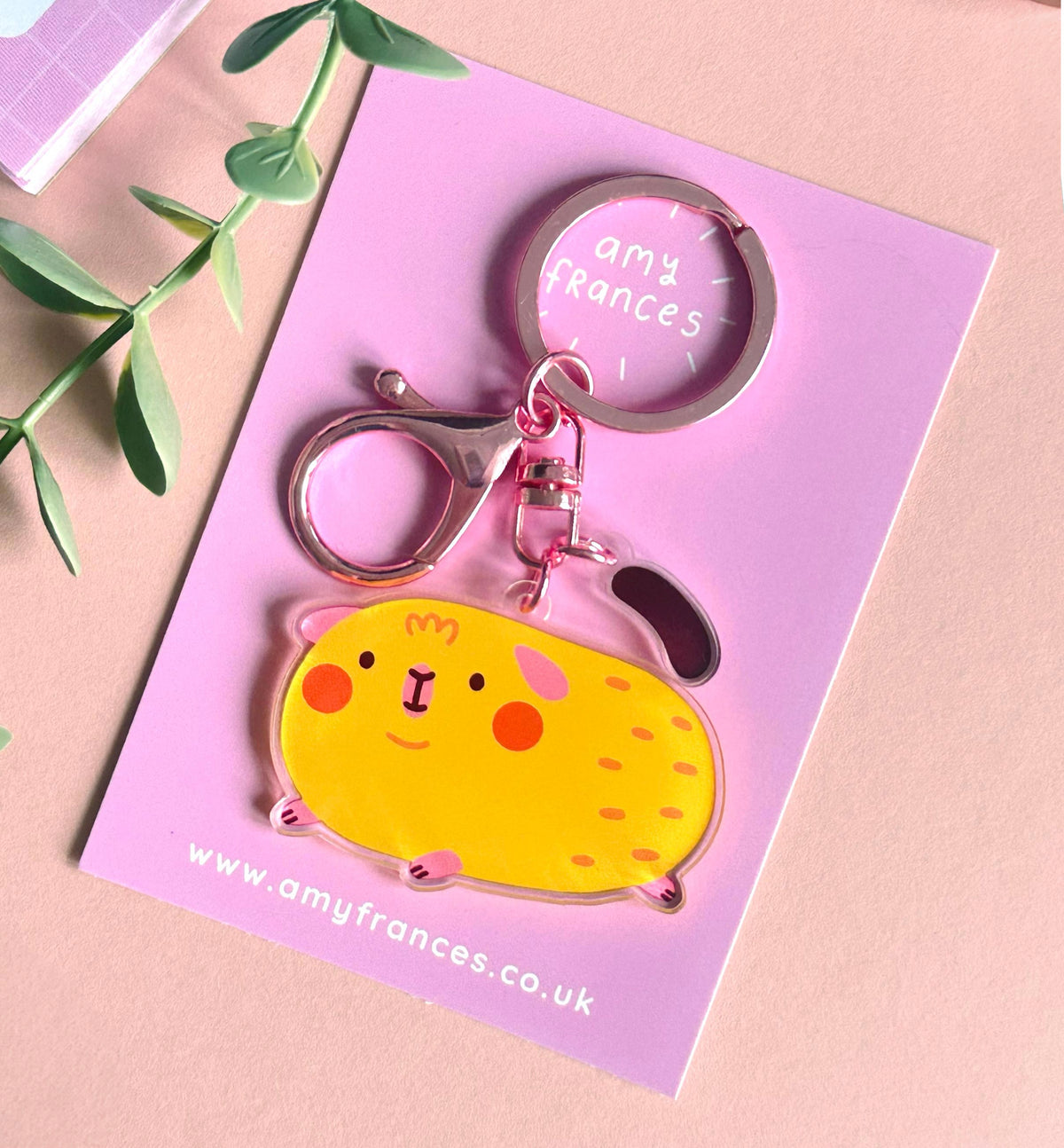 Acrylic Guinea Pig Keychain