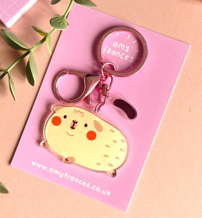 Acrylic Guinea Pig Keychain