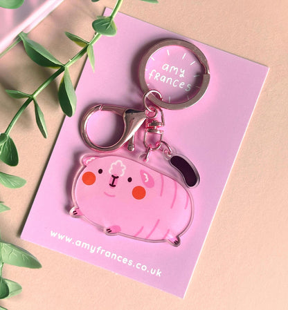 Acrylic Guinea Pig Keychain