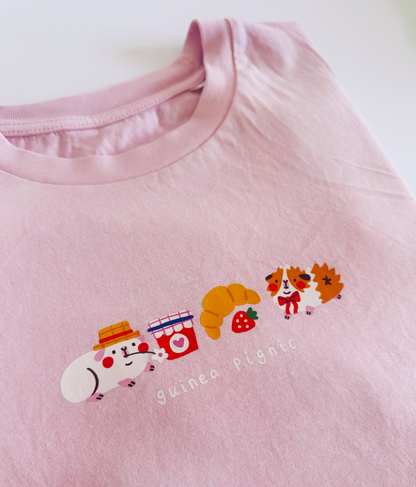 PINK Guinea Pignic Friends Cotton T-shirt
