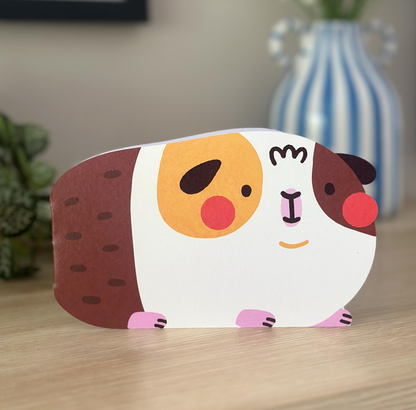 Guinea Pig Shaped Greeting Card | A6