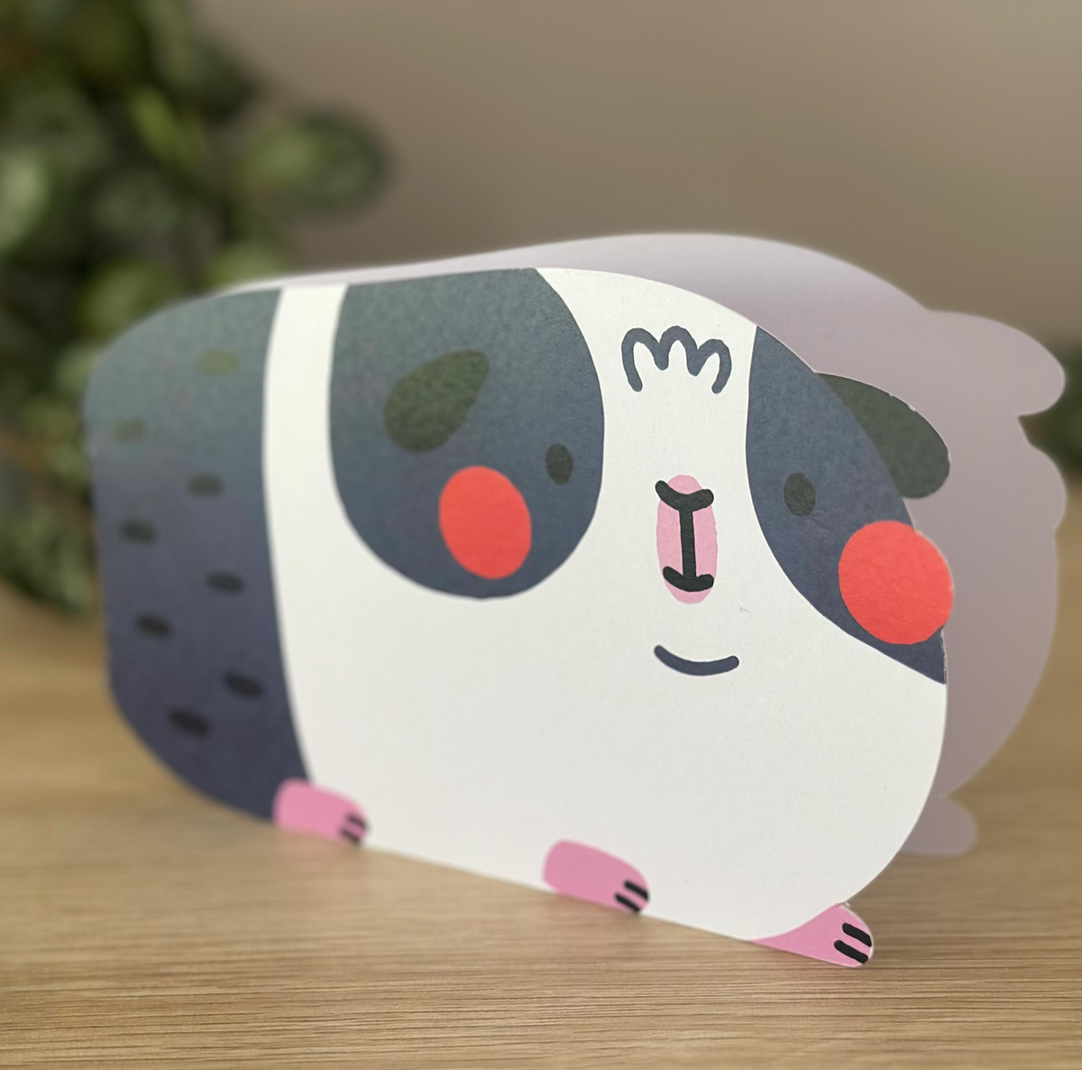 Guinea Pig Shaped Greeting Card | A6