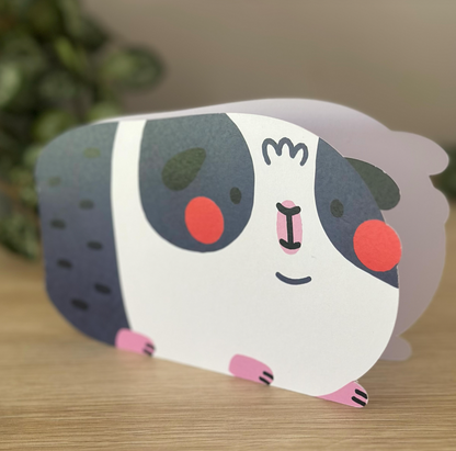 Guinea Pig Shaped Greeting Card | A6