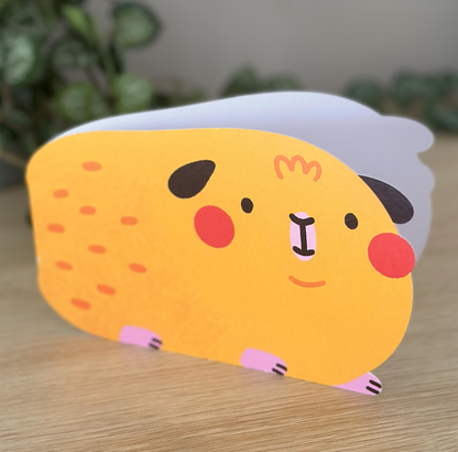 Guinea Pig Shaped Greeting Card | A6