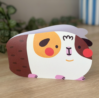 Guinea Pig Shaped Greeting Card | A6