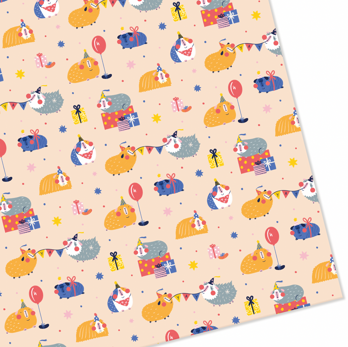Guinea Pig Party Gift Wrap Sheets