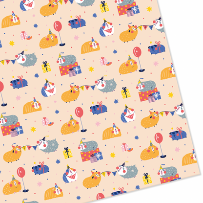 Guinea Pig Party Gift Wrap Sheets
