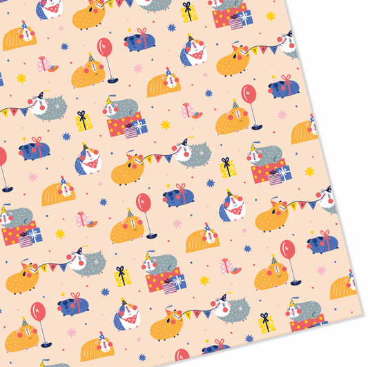 Guinea Pig Party Gift Wrap Sheets
