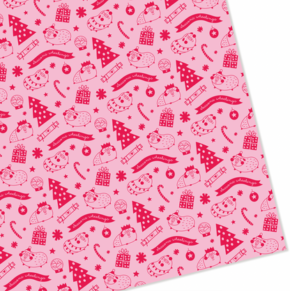 Guinea Pig Seasons Wheekings Gift Wrap Sheets