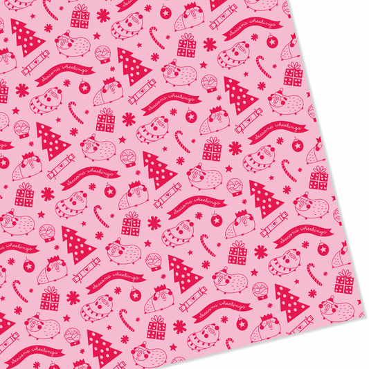 Guinea Pig Seasons Wheekings Gift Wrap Sheets
