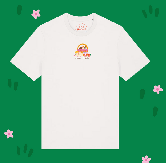 OFF WHITE Guinea Pignic Basket Cotton T-shirt