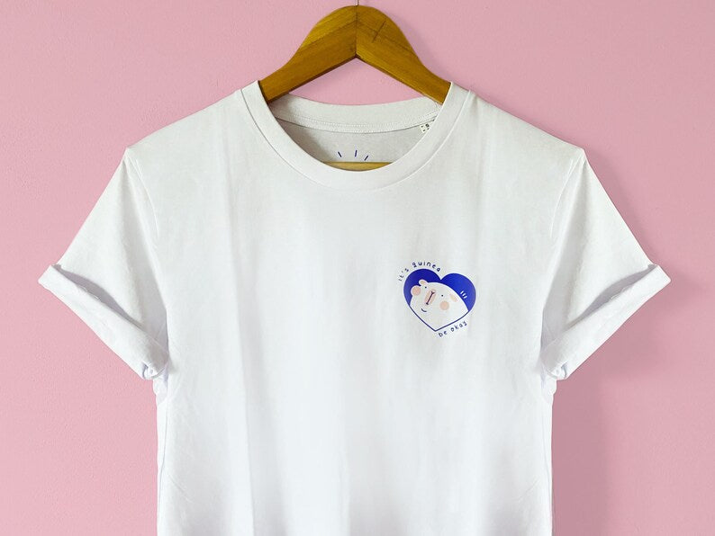 WHITE It's Guinea Be Okay Cotton T-shirt