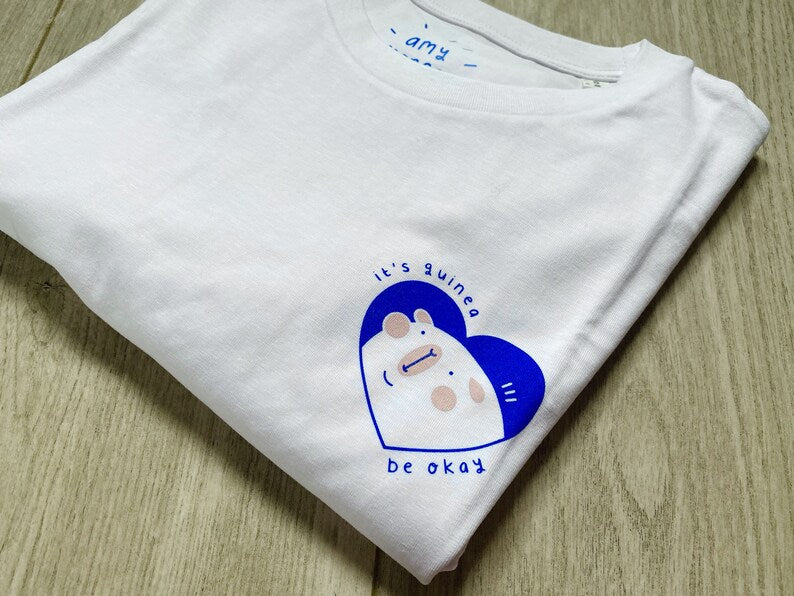 WHITE It's Guinea Be Okay Cotton T-shirt