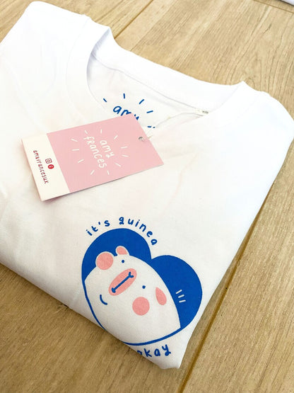 WHITE It's Guinea Be Okay Cotton T-shirt